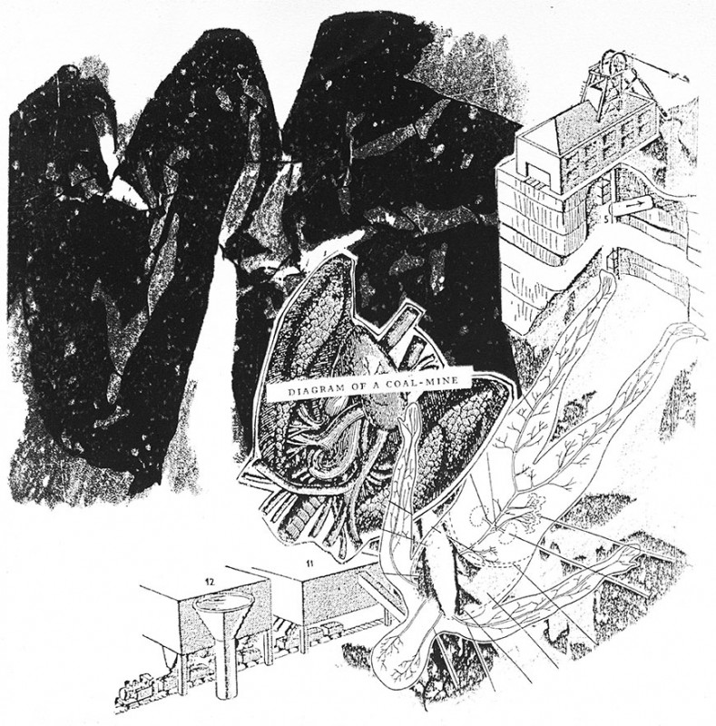 Sian Barlow | Diagram of a Coalmine | Screenprint