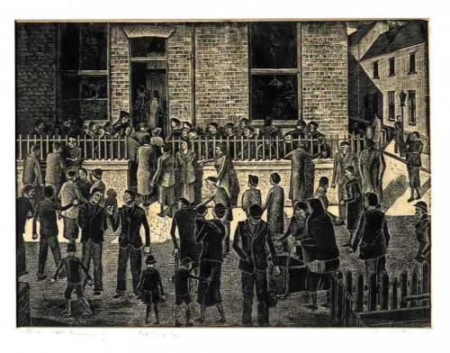 Arthur Charlton Parish Relief woodengraving 15 x 20cms 1938