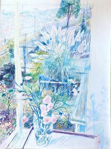 05 David Barron Promenade Gardens coloured pencil 77x57cm