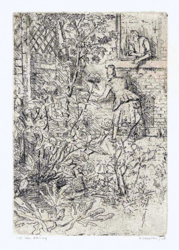 11 Arthur Charlton London Backyard etching 19 x 14cms 1948