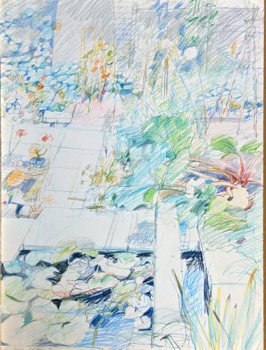 20 David Barron Lilypond and Garden Late Summer 77 x 57cm
