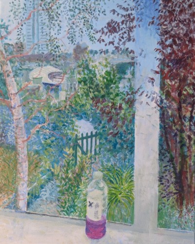 37 David Barron Autumn Garden Gate acrylic on canvas 76x62cms