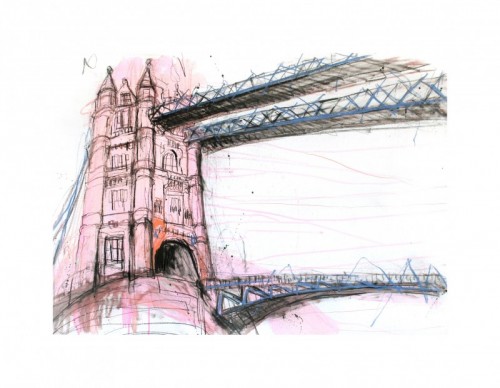 Kelly Stewart |Tower Bridge | screenprint