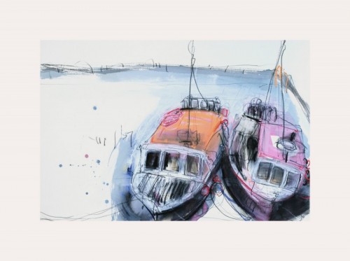 Kelly Stewart | Boat sketch 1 | screenprint