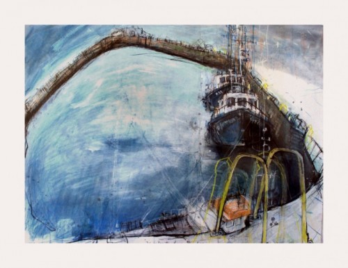 Kelly Stewart | Winter Harbour Dunbar | screenprint