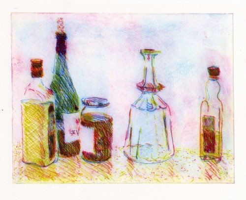 91 David Barron Empty Decanter Drypoint 175x230