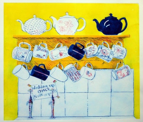 95 David Barron Workshop Mugs Drypoint and relief print 390x455