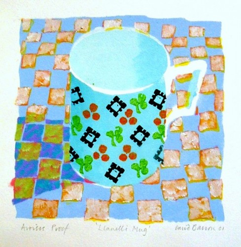 97 David Barron Llanelli Mug screenprint