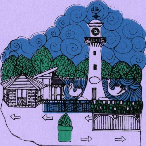 AbstractAkerele Roath Lake in Covid Screenprint