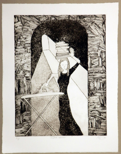 Adele Vye | PROPPED BETWEEN | etching with aquatint
