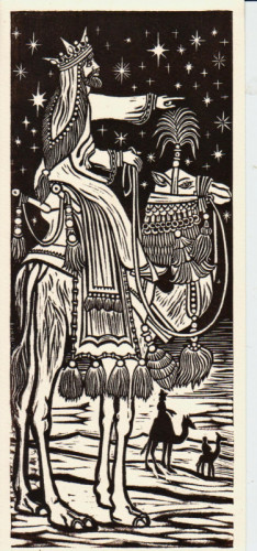 Alan Figg “The Three Kings” linocut 120 x 285 mm £40.00