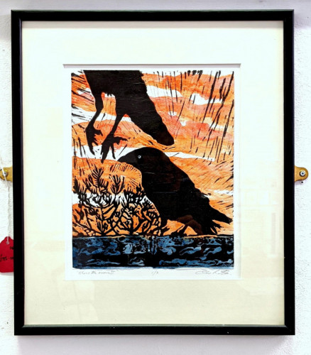 Alan Roberts Stone the Crows softground etching 36x33cm £85