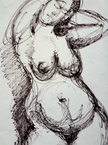 Alan Williams Hands Behind Head Indelible Marker 29 x 21 cm