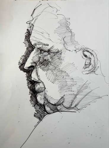 Alan Williams Head Pen 60 x 42 cm