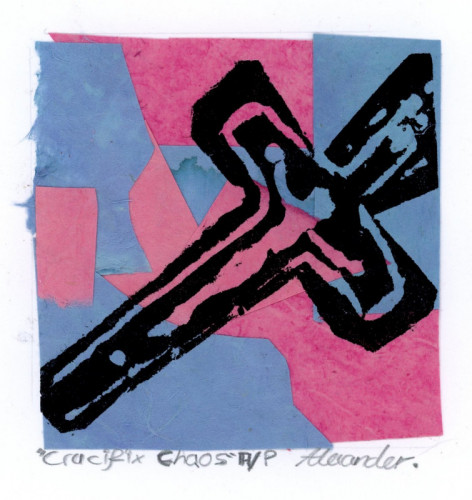 Alexander Williams_Crucifix Chaos_Relief Print