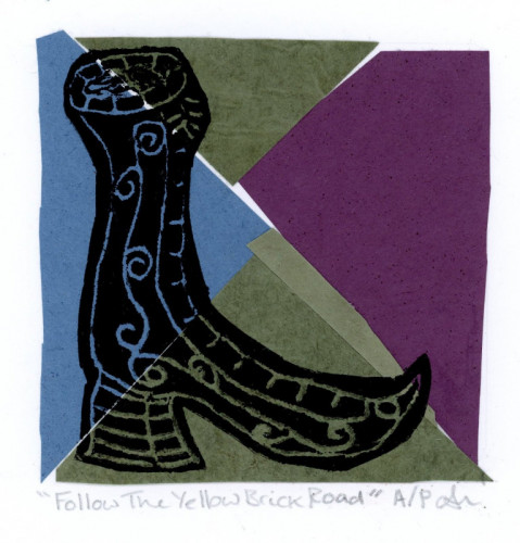 Alys Mosey_Follow the Yellow Brick Road_Relief Print