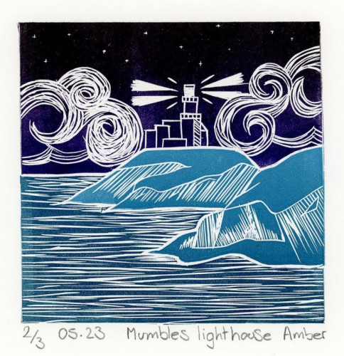 Amber Louise Marsh_Mumbles Lighthouse_Vinyl Cut