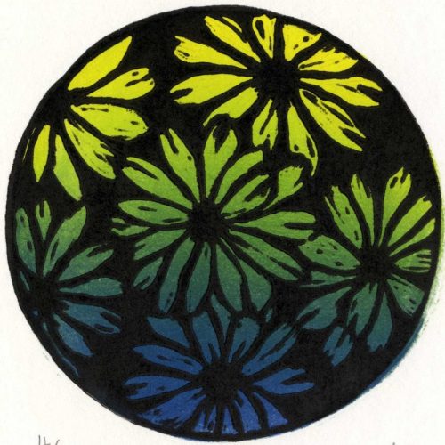 Ann Bridges_Floating Flowers_Linocut013