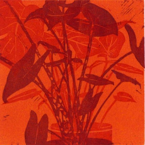 Ann Lewis_Big Leaves III_Linocut014
