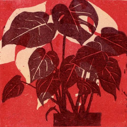Ann Lewis_Big Leaves I_Linocut016