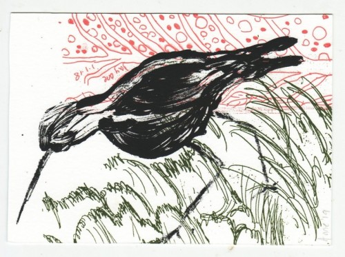 Anne Gullick Postcard V screenprint 11 x 15cm