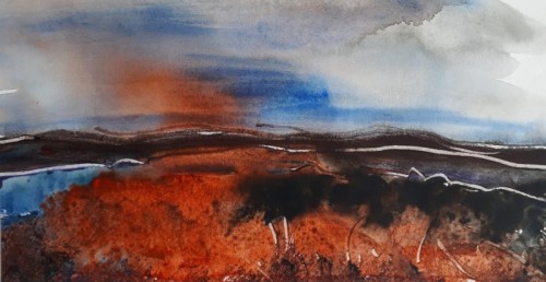 Anne Gullick | After the burning | acrylics