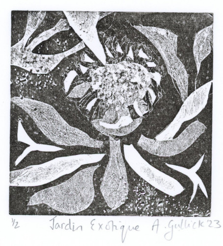Anne Gullick_Jardin Exotique_Collagraph