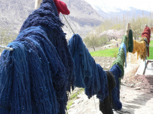 C. The vivid colours of nature drying in the sunshine.