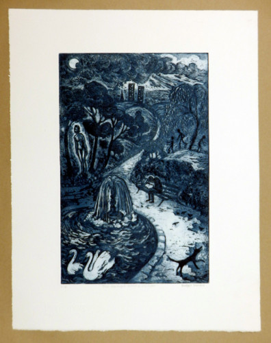 Bridget Stevens | THAT SHE MIGHT STAND IN THE NIGHT | etching with aquatint
