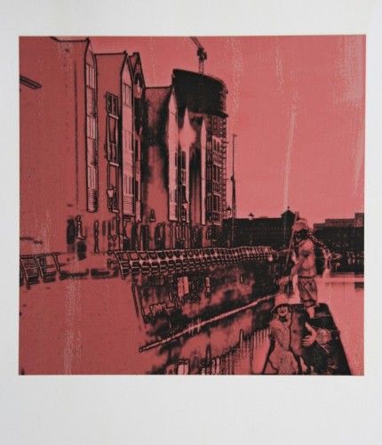 Claire Zeevi 'Changing Times, Swansea Marina' photoscreenprint