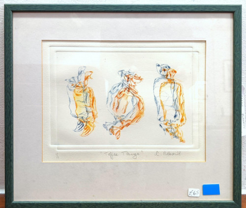 Carys Roberts Toffee Tango drypoint 33x34cm £65