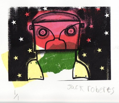 Cila Primary School Jack Roberts | ipad designed screenprint with chîne collé