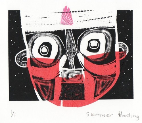 Cila Primary School | Summer Harding| ipad designed screenprint with chîne collé