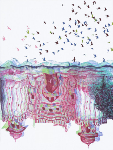 DIPTYCH Dusk Screenprint and Digital print on Waterford paper 29 x 38cm £290