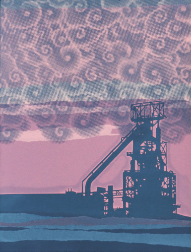 DIPTYCH Smog Screenprint on Somerset Satin paper 29 x 38cm £290