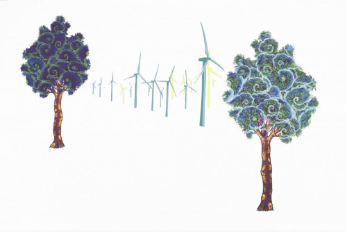 DIPTYCH Vista Screenprint and Digital print on Waterford paper 57 x 38cm £390