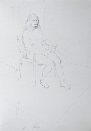 David Barron life study-001 graphite 60 x 88cms