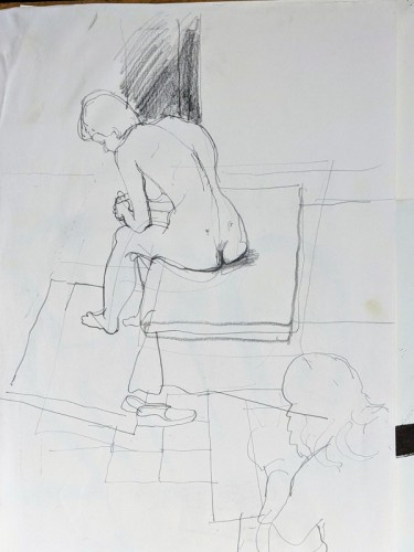 David Barron life study-002 graphite 60 x 88cms