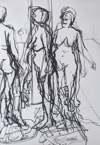 David Barron life study-004 ink 76 x 52cms