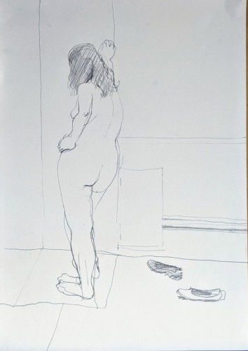 David Barron life study graphite 60 x 88cms