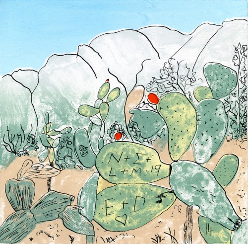 Dhyana Fritsche I was here Sreenprint 20x20cm £120