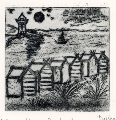 Dilshad Jahan_Happy Beach Day_Drypoint