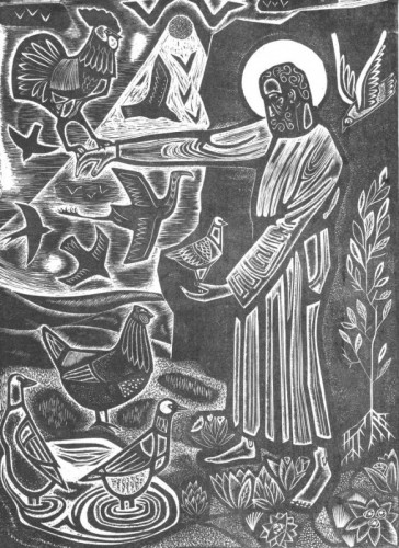 Don Owen ? St Francis woodengraving