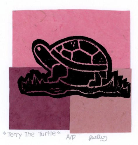 Ffion Jade Williams_Terry the Turtle_Relief Print