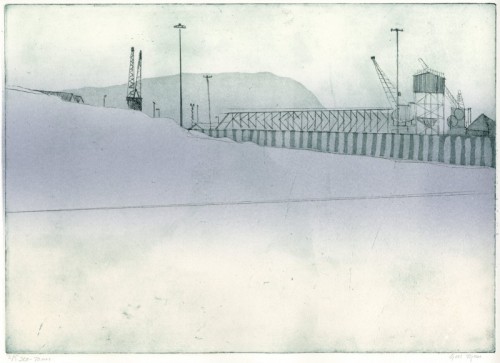 Gill Tyson | Sea Town |  etching