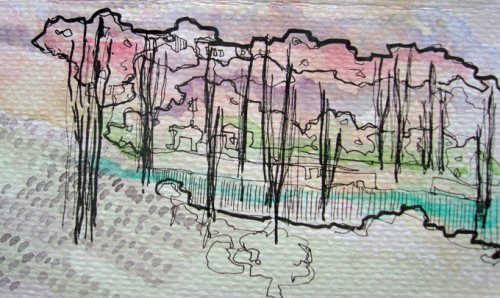 3. Potatoes, poplars and apricot blossom.