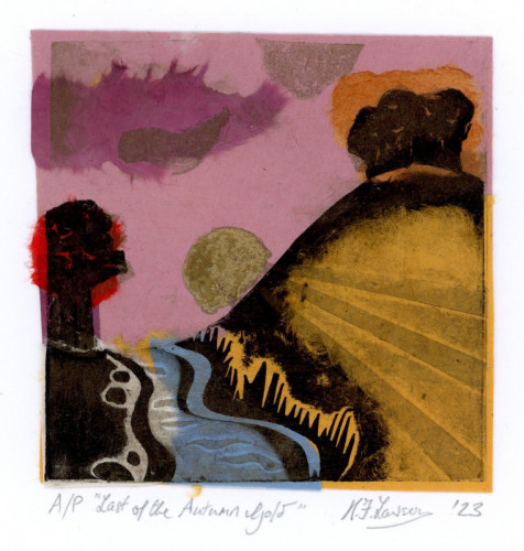 Hannah Lawson_Last of the Autumn Gold_Collagraph