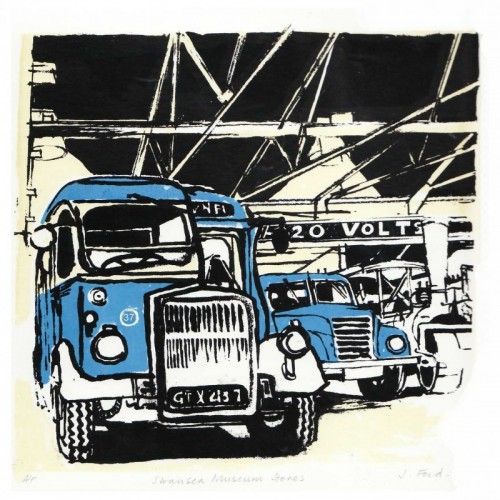 Jackie Ford | Swansea Museum Stores | screenprint
