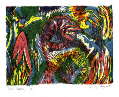 Jenny Mynett Floral Display relief print 17x23cm £15