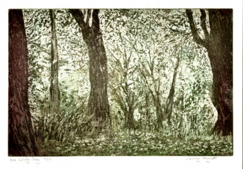 Jenny Mynett One Windy Day etching 19x28cm £25